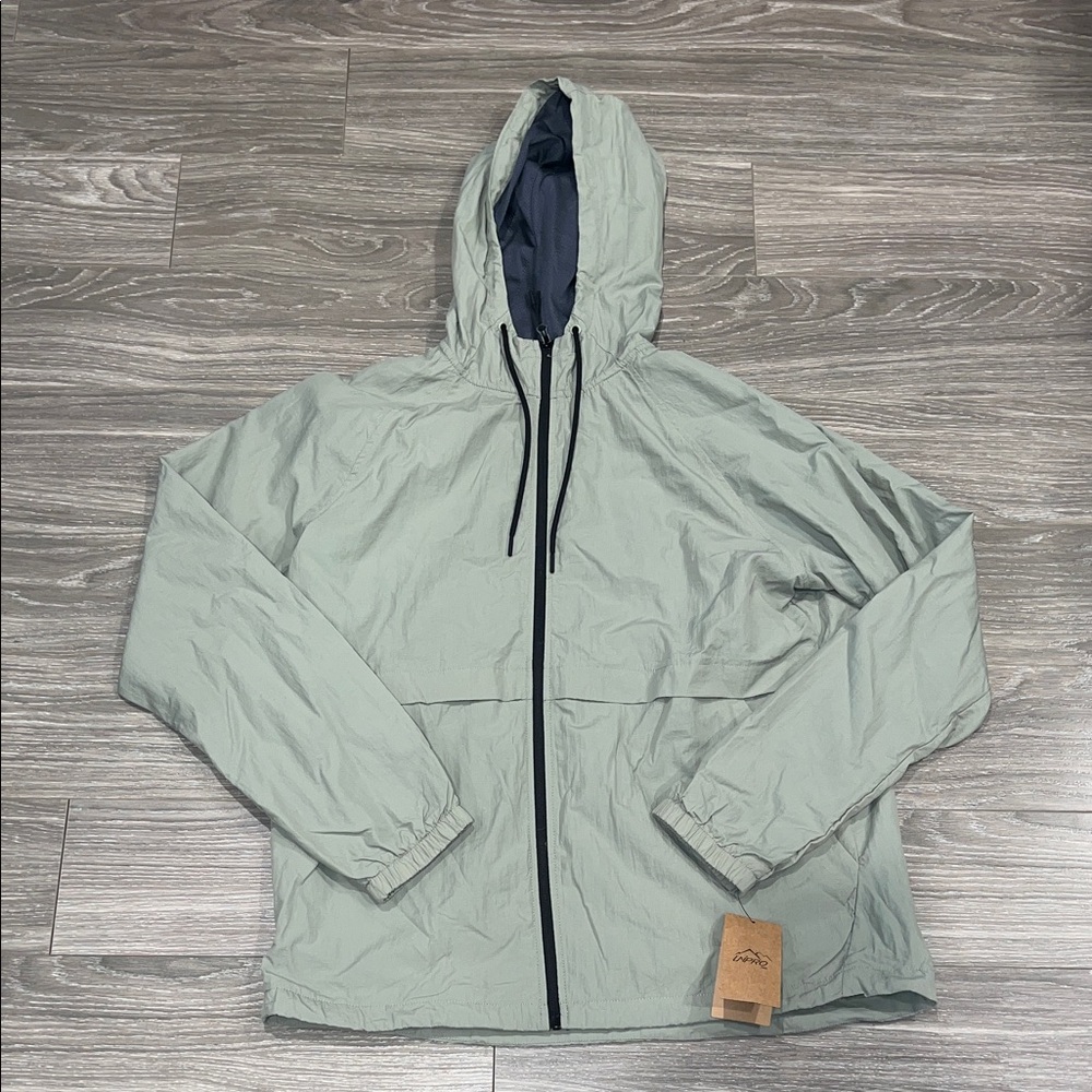 Men's Light Green Hooded Jacket